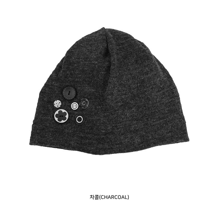button beanie (charcoal)