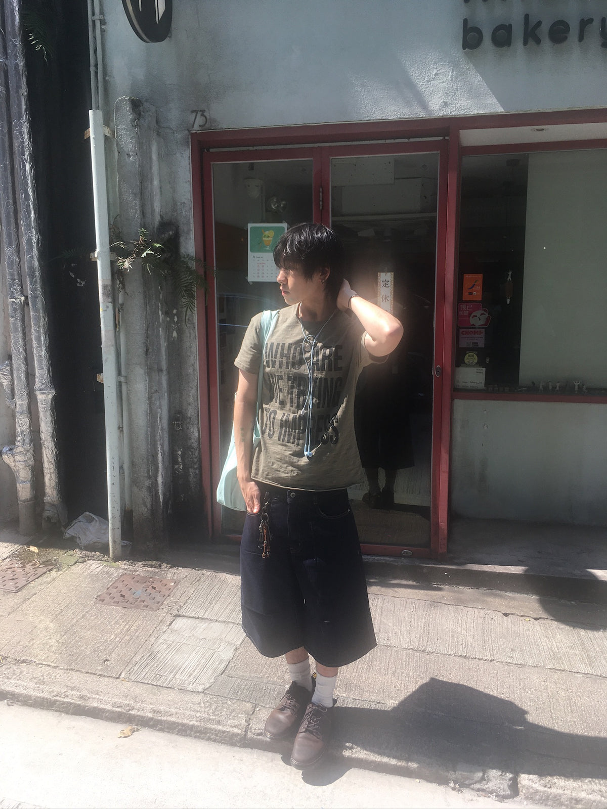 impress slub tee (khaki)
