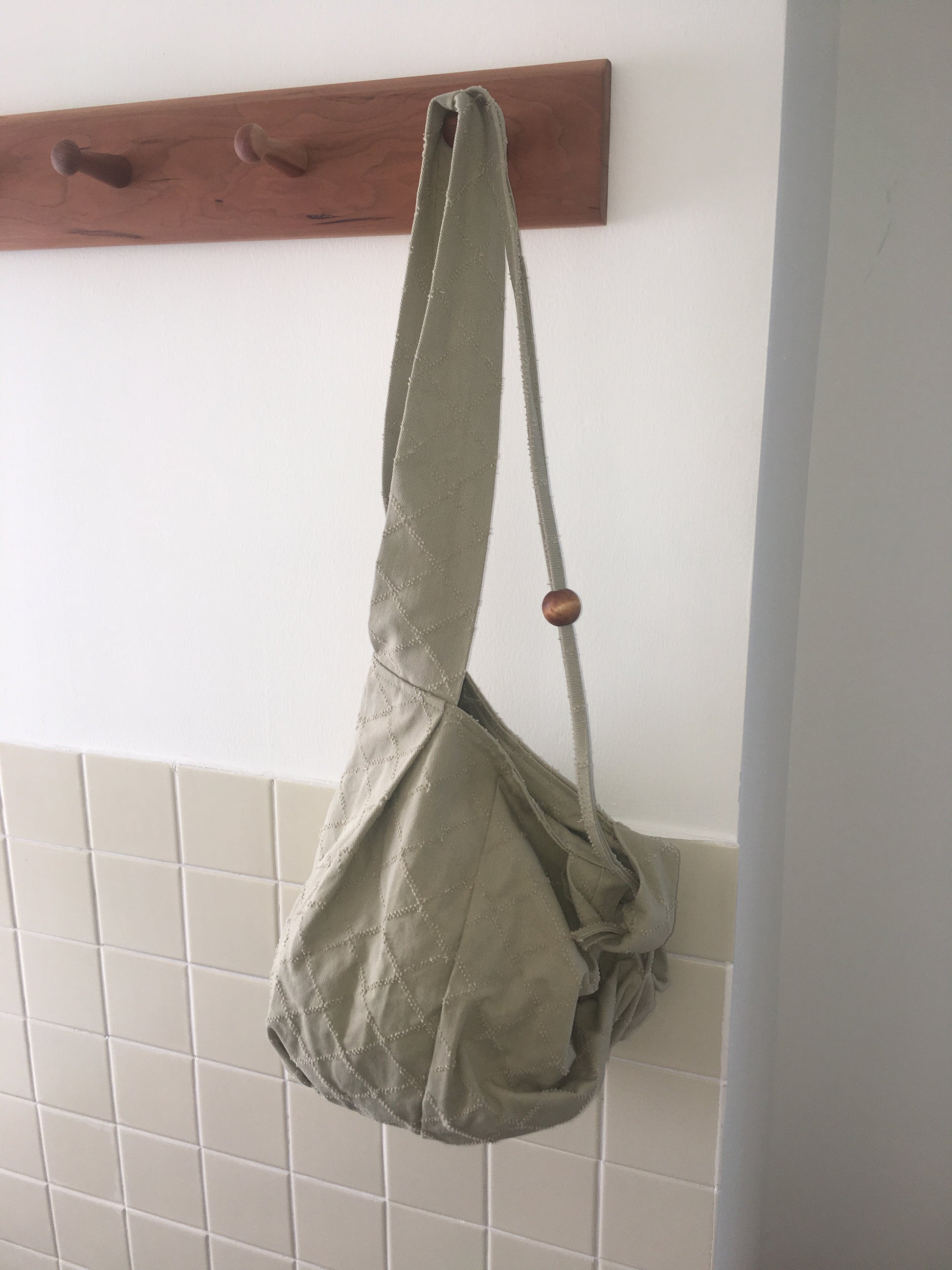 diamond stitch bag (beige)