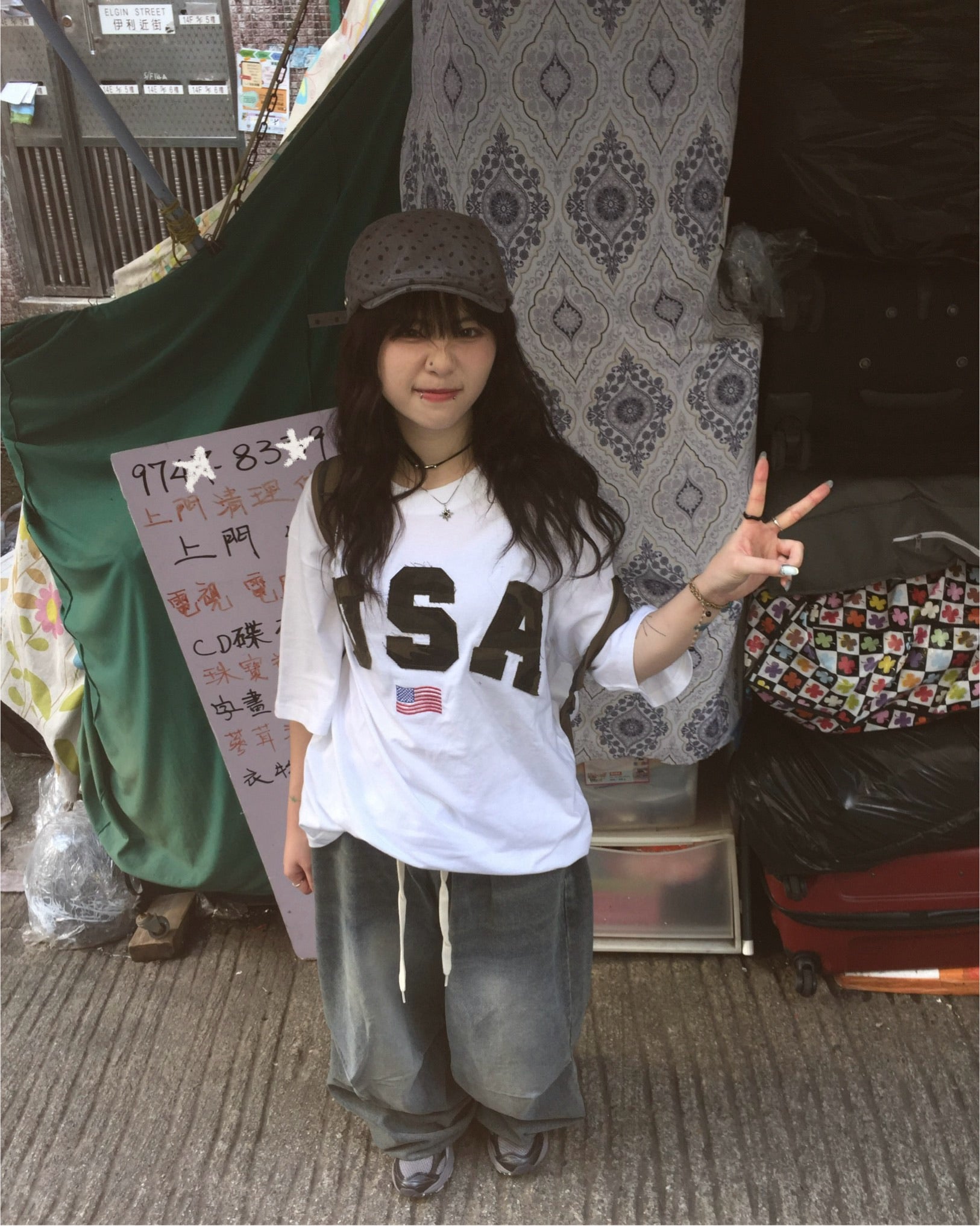 USA camo patch tee (white/camo)