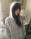 flower zip-up hoodie
