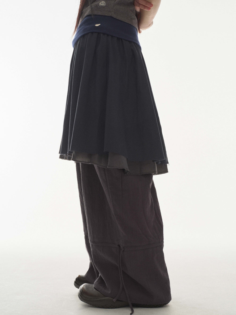 ✪【𝘱𝘳𝘦-𝘰𝘳𝘥𝘦𝘳】coyseio double shirring skirt (2 color)