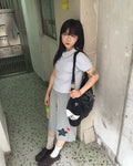 kisses cotton shorts (grey)