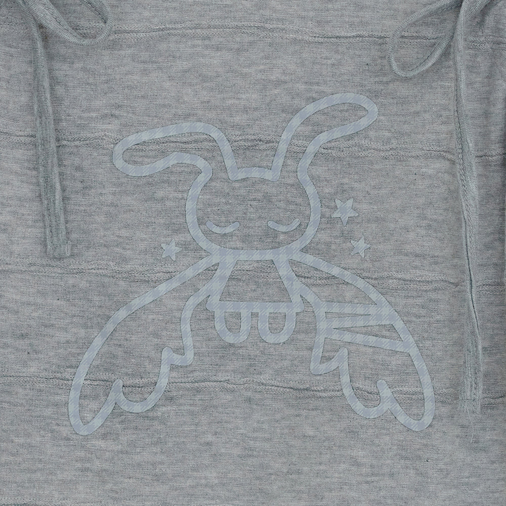 HUGYOURSKIN ANGEL PATCH RAGLAN DRESS (GREY)