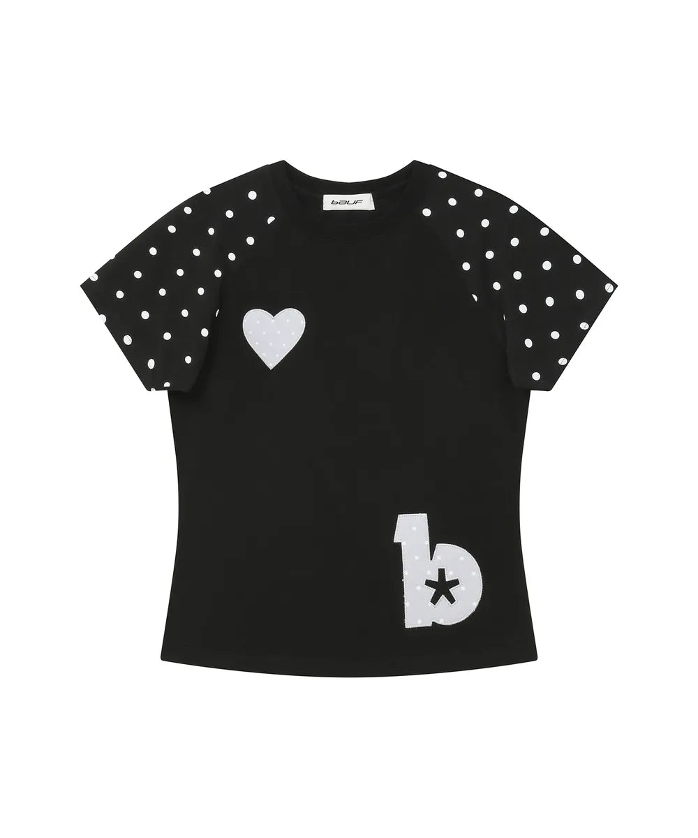BAUF ANGEL WING SLIM FIT T-SHIRT (DOT BLACK)