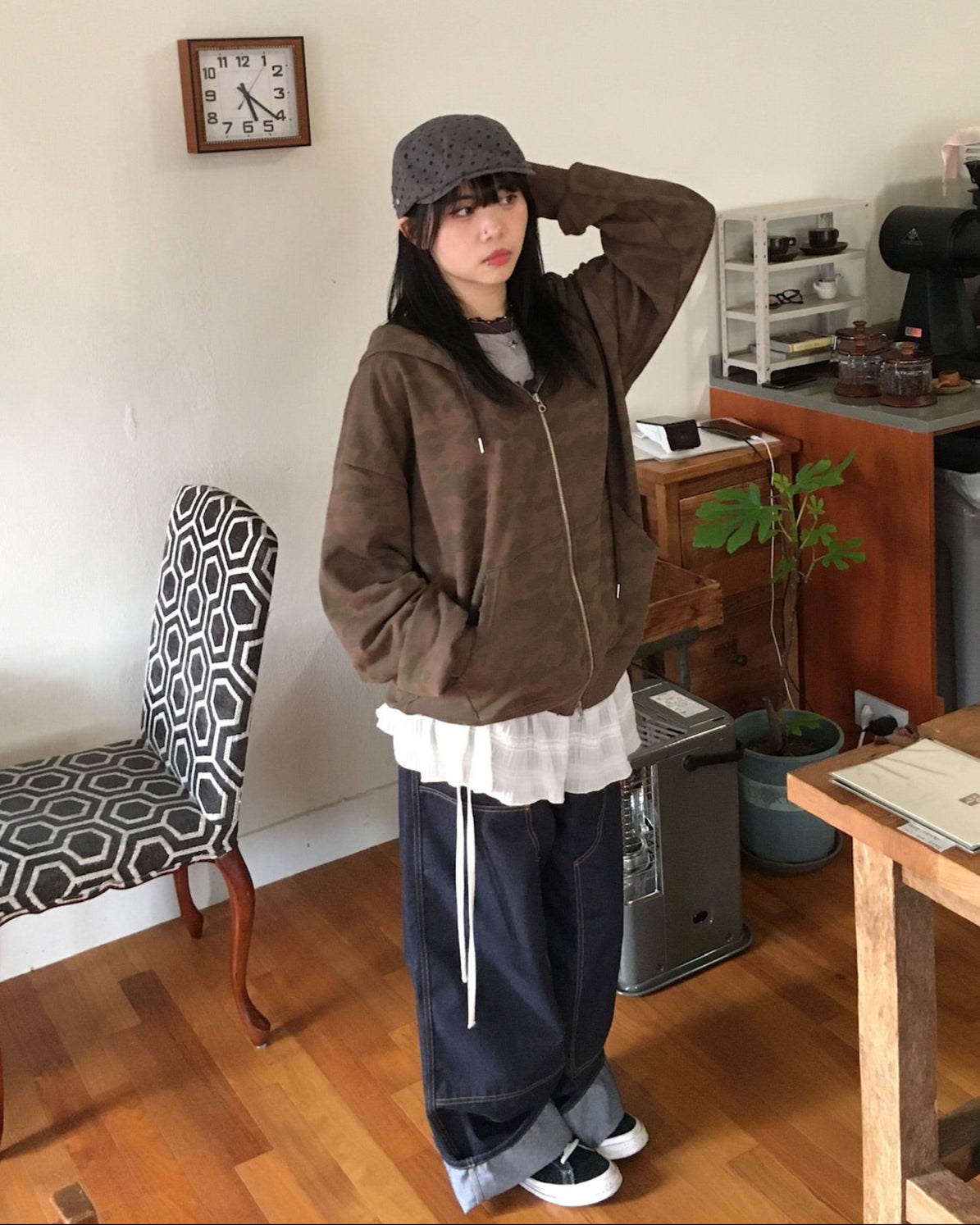 camo damaged jacket