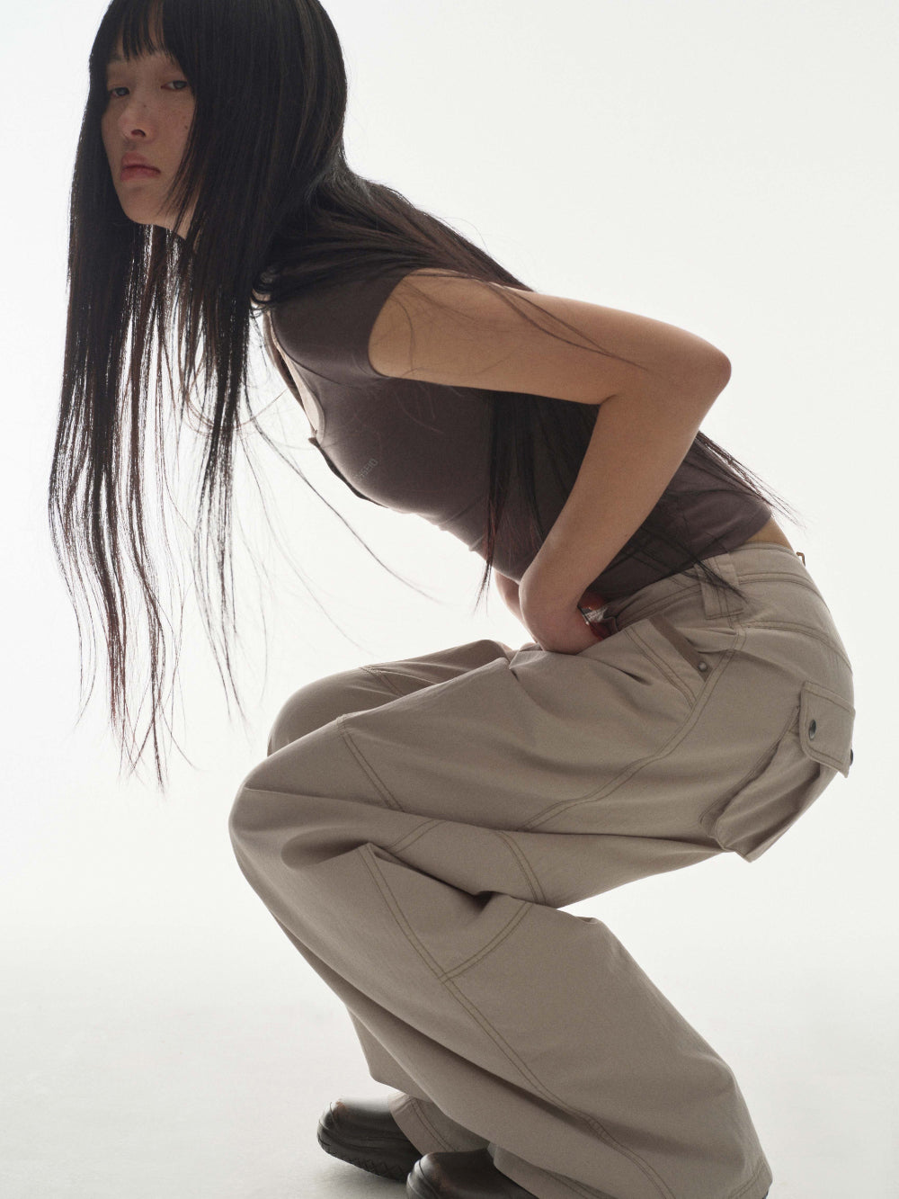 ✪【𝘱𝘳𝘦-𝘰𝘳𝘥𝘦𝘳】coyseio snap work pants (2 color)