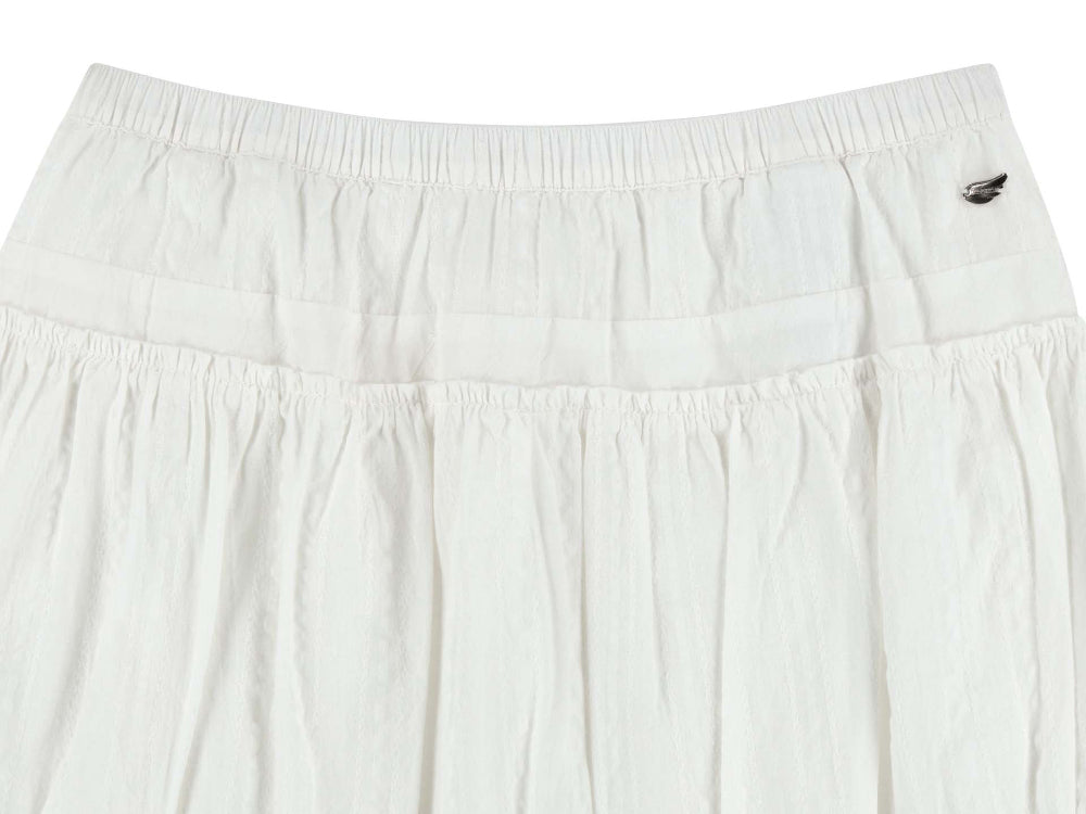 ✪【𝘱𝘳𝘦-𝘰𝘳𝘥𝘦𝘳】coyseio shirring midi skirt (white)