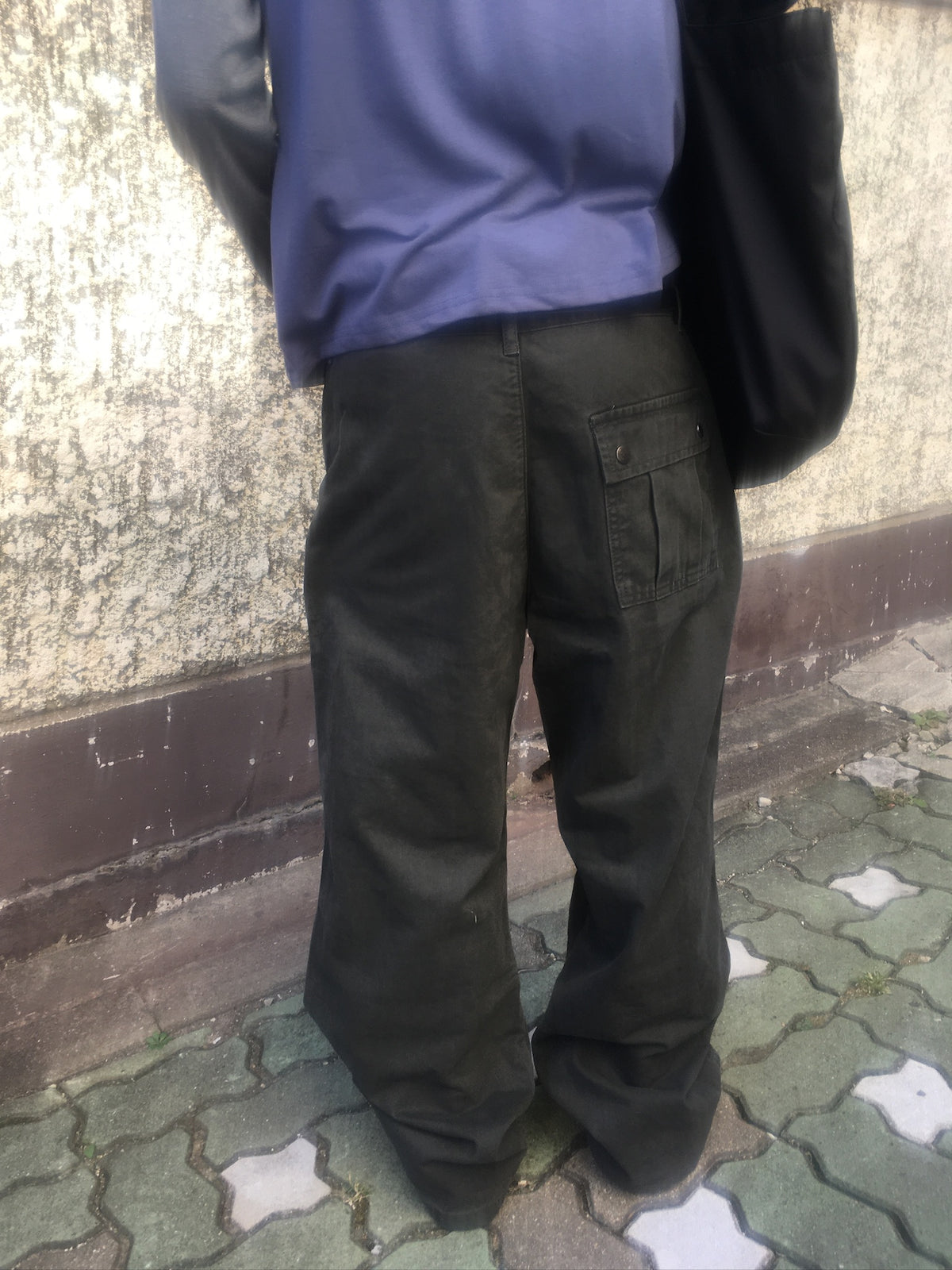 vintage washed cargo pants (charcoal)