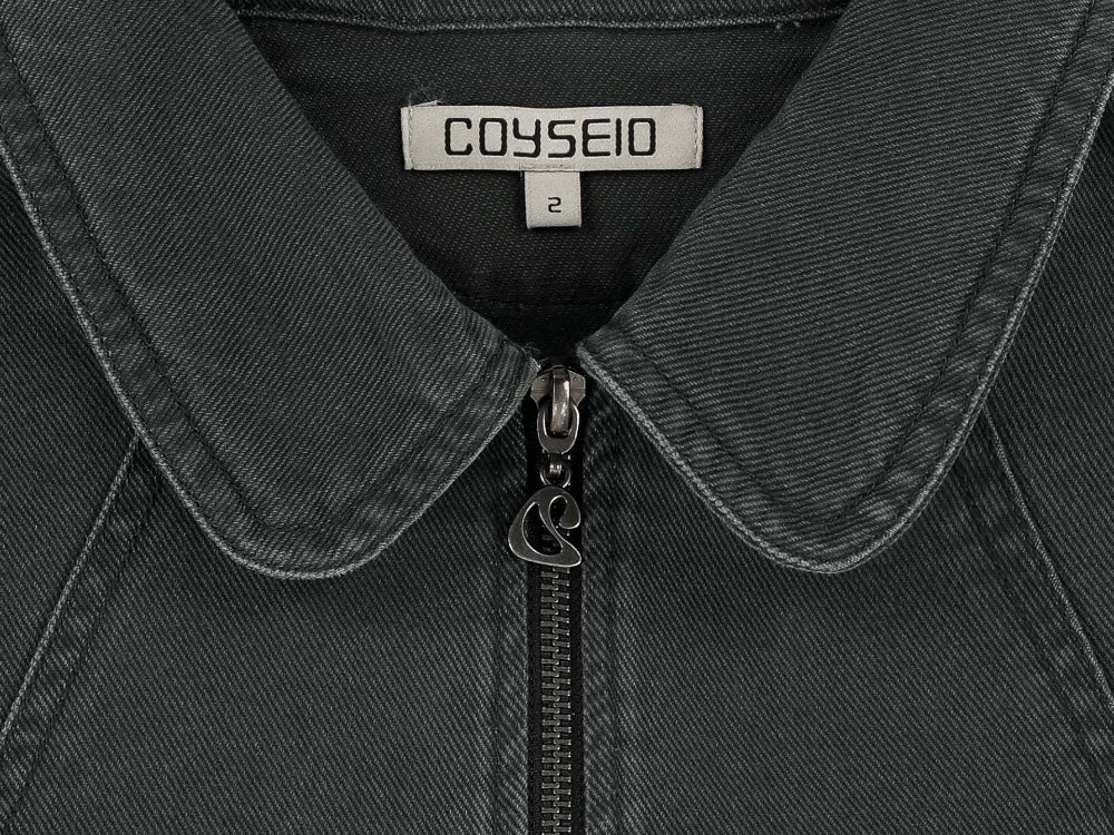 ✪【𝘱𝘳𝘦-𝘰𝘳𝘥𝘦𝘳】coyseio round collar stitch jacket (grey)