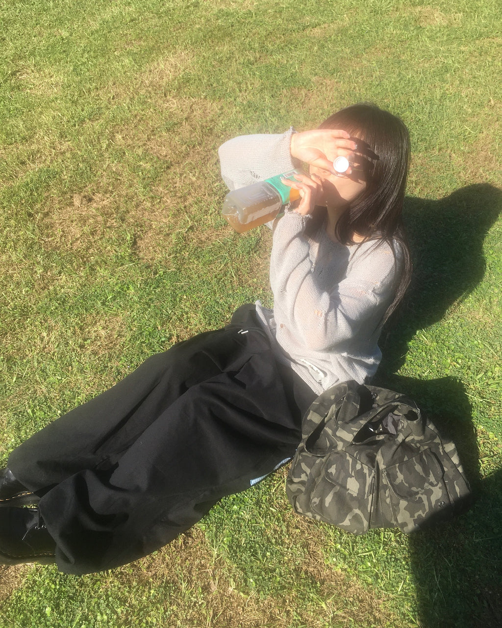 damaged mesh knit (oatmeal)