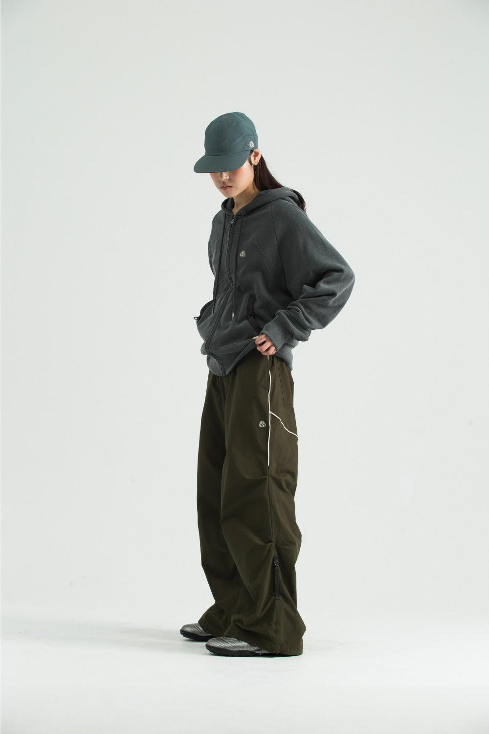 ✪【𝘱𝘳𝘦-𝘰𝘳𝘥𝘦𝘳】coyseio string pocket hood zip-up (3 color)