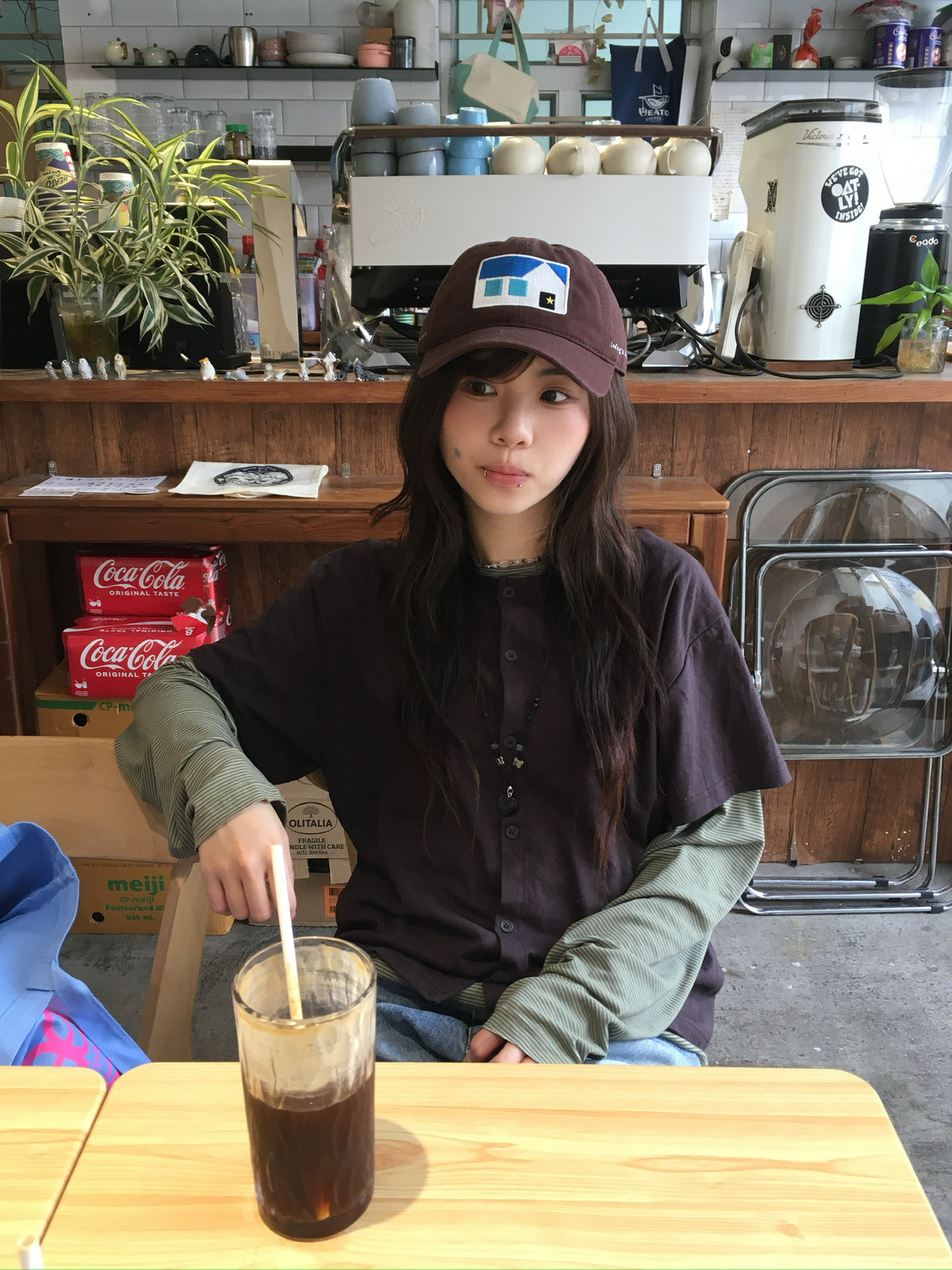 [ ★made] house cap (brown)