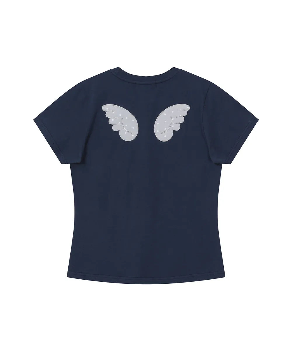 BAUF ANGEL WING SLIM FIT T-SHIRT (NAVY)