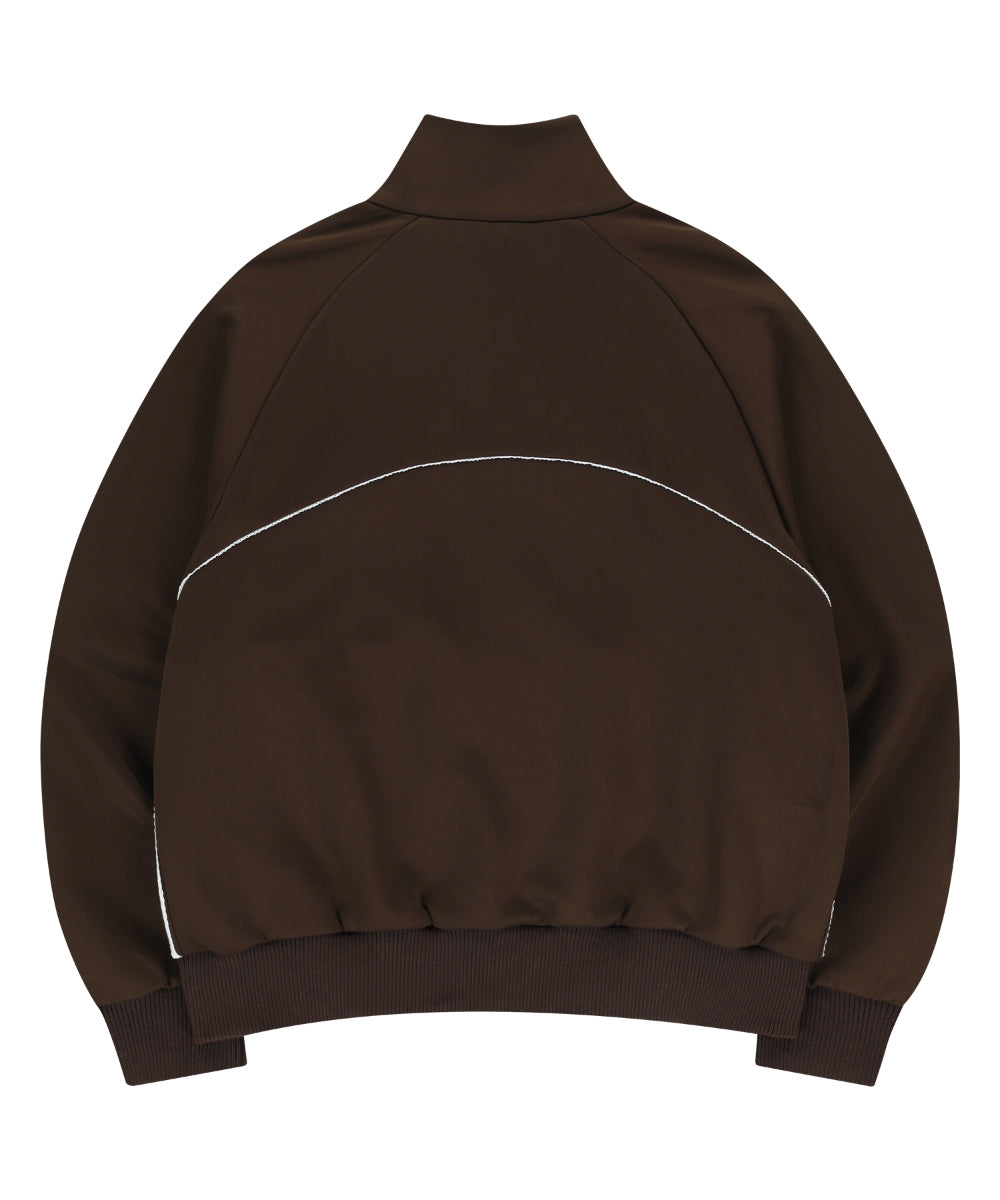 ✪【𝘱𝘳𝘦-𝘰𝘳𝘥𝘦𝘳】coyseio lace track jacket (brown)