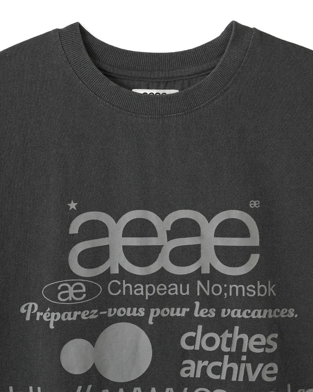 AEAE WEB LOGO T-SHIRTS (CHARCOAL)