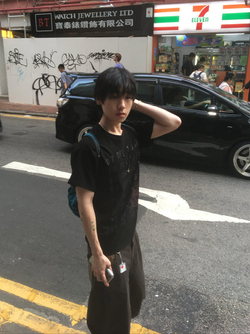 calendar print tee (black)