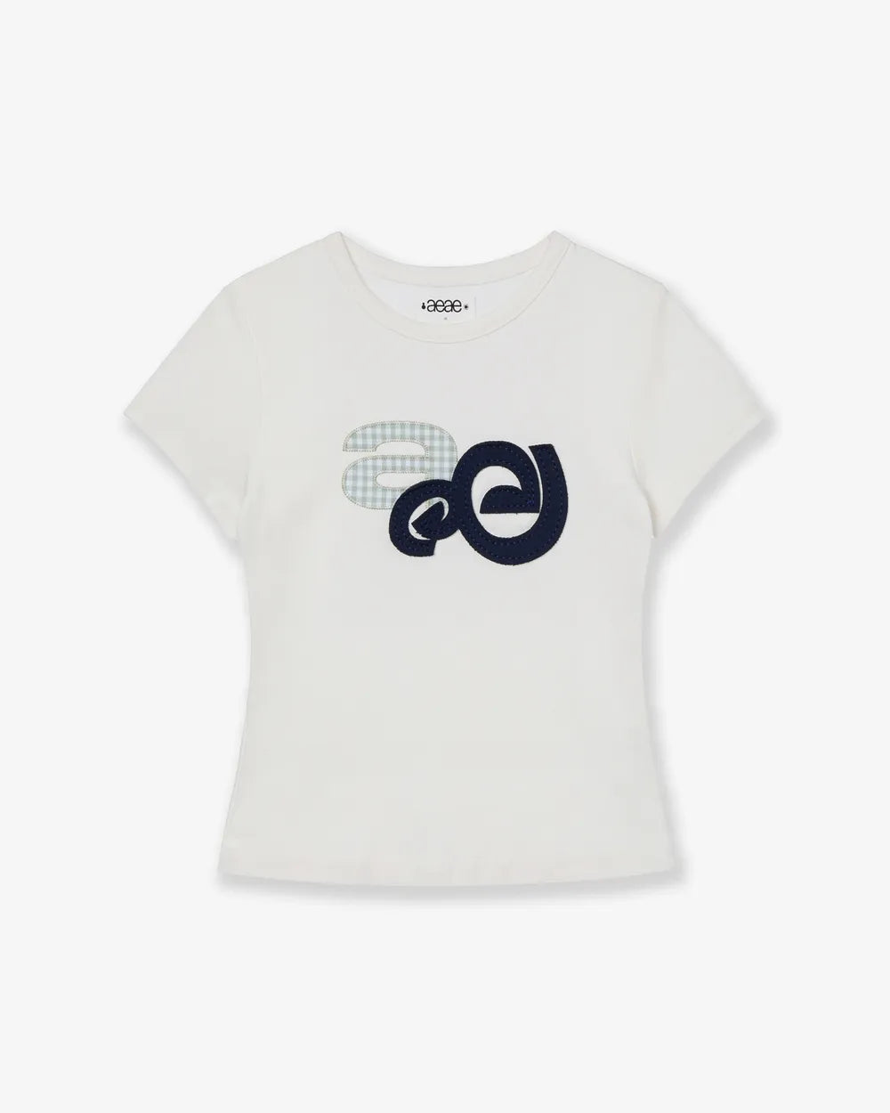 AEAE APPLIQUE LOGO TEE (WHITE)
