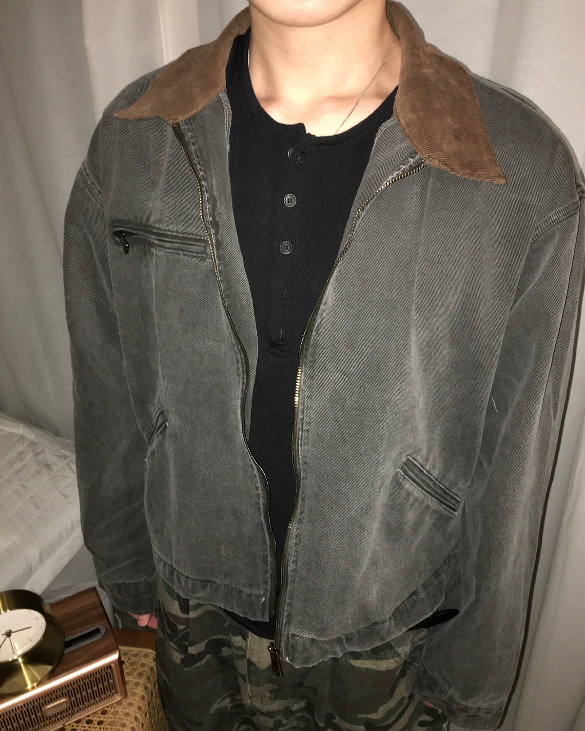 vintage carpenter jacket (charcoal)