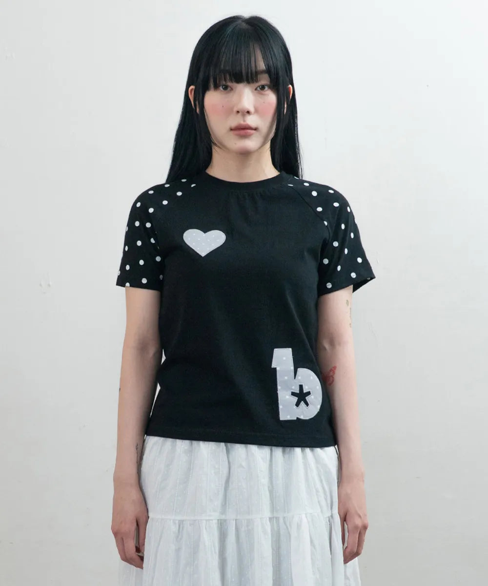 BAUF ANGEL WING SLIM FIT T-SHIRT (DOT BLACK)