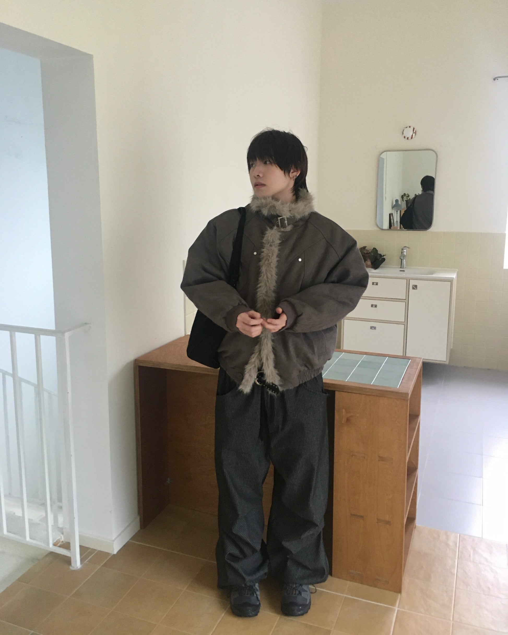 sun striped pants (black)