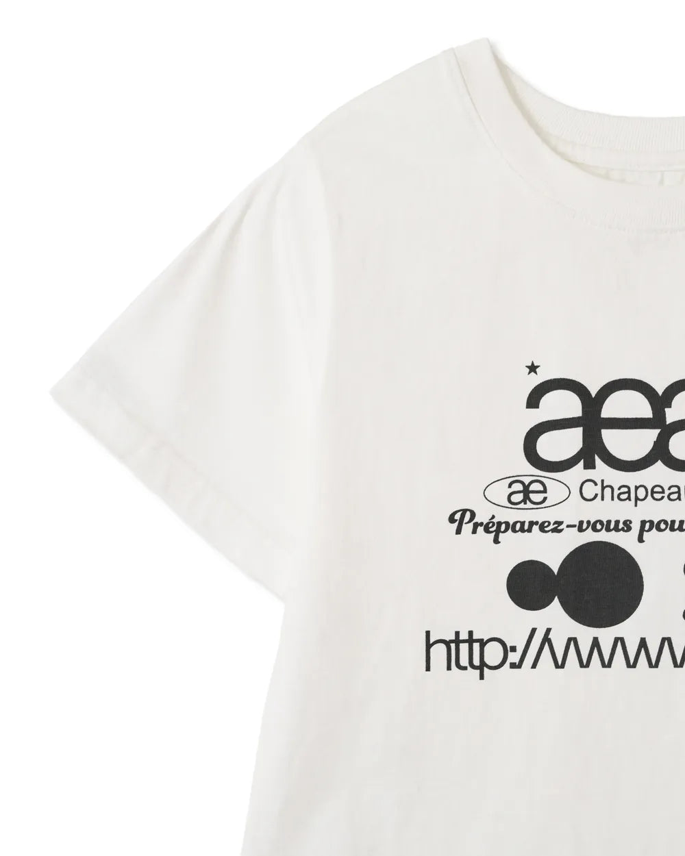 AEAE WEB LOGO CROP T-SHIRTS (WHITE)