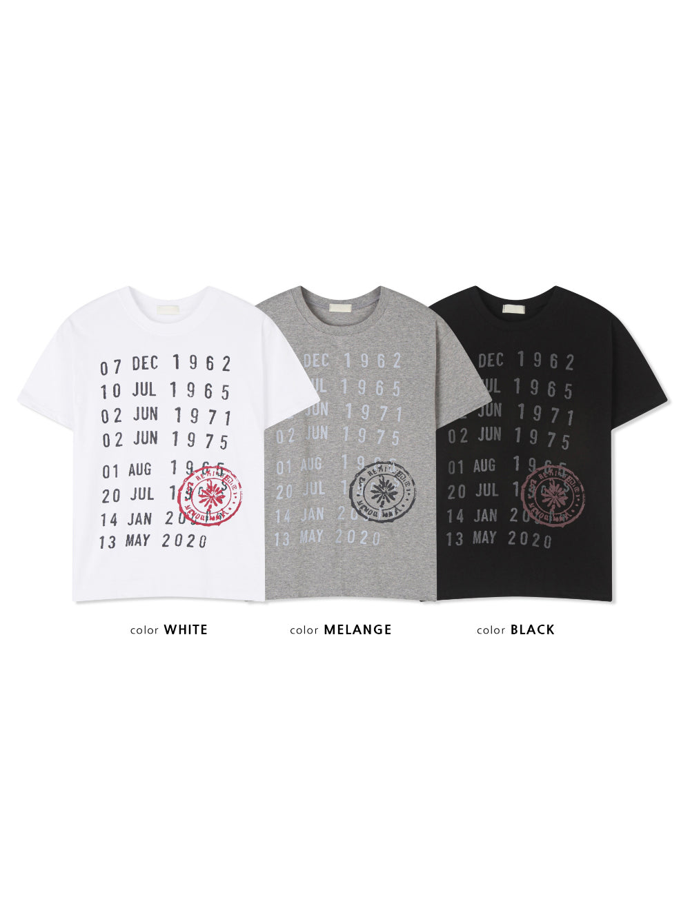 calendar print tee (black)