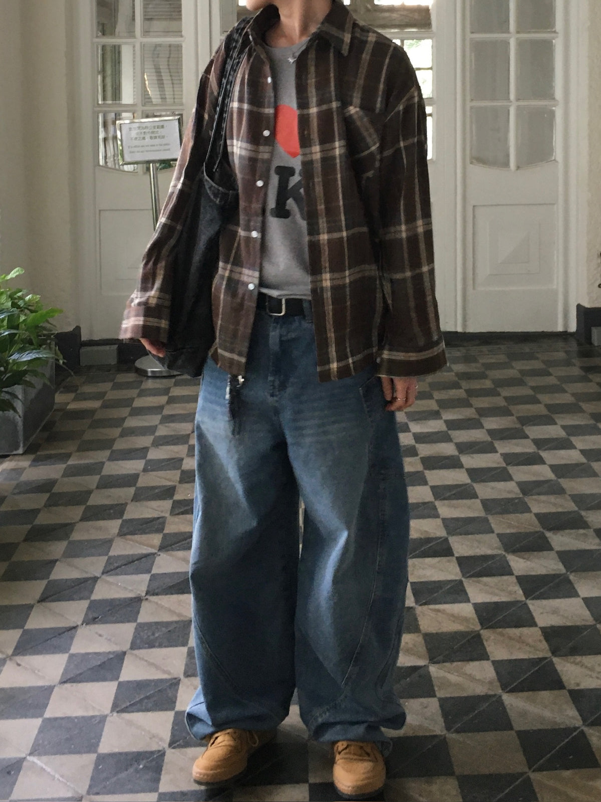 checked cotton shirt