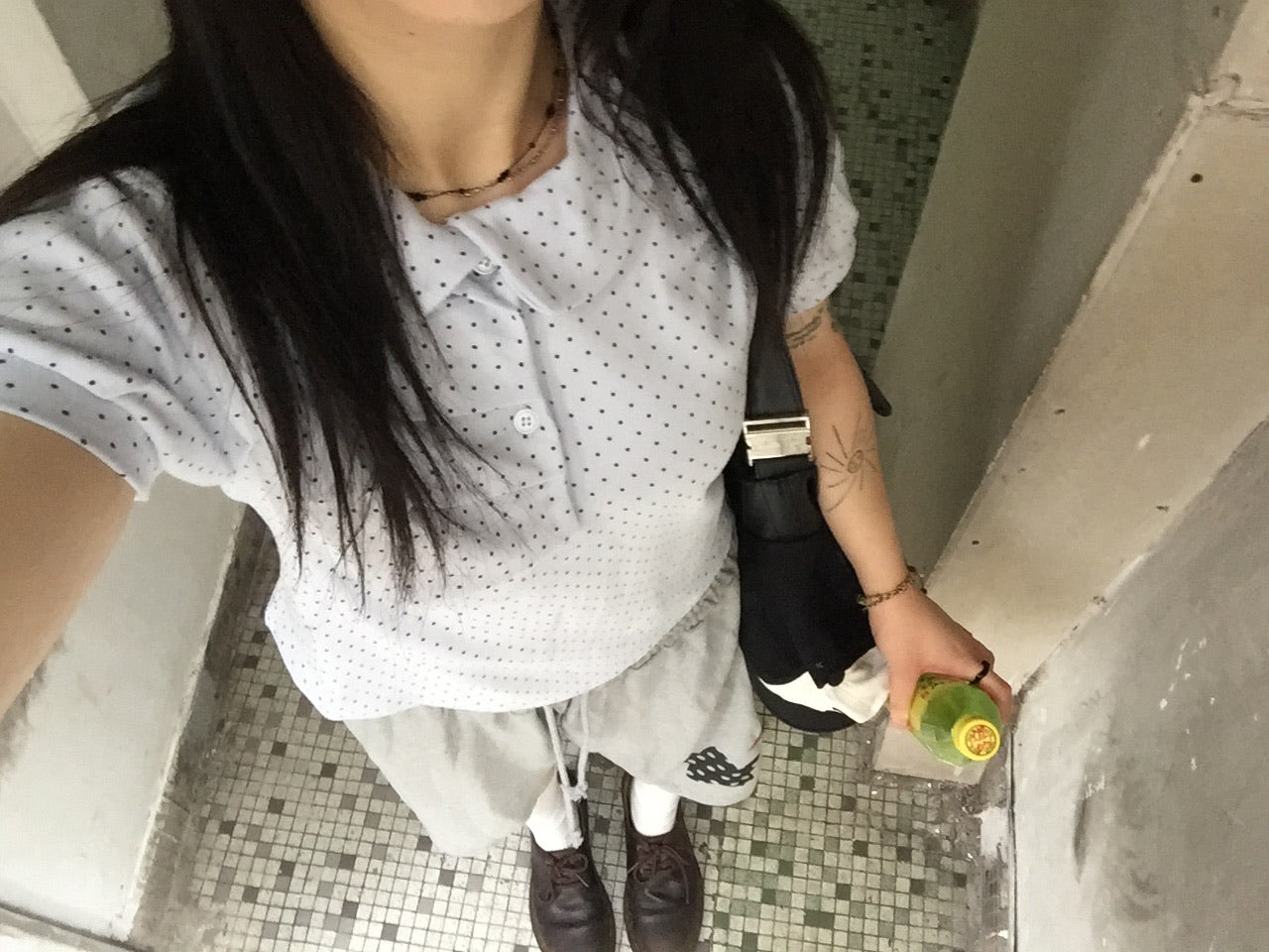 dot rounded puff tee (sky blue)
