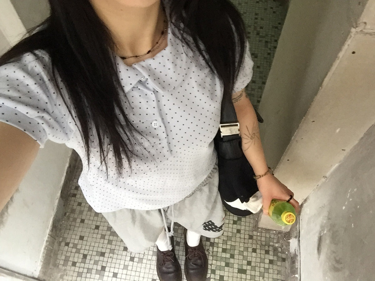 dot rounded puff tee (sky blue)