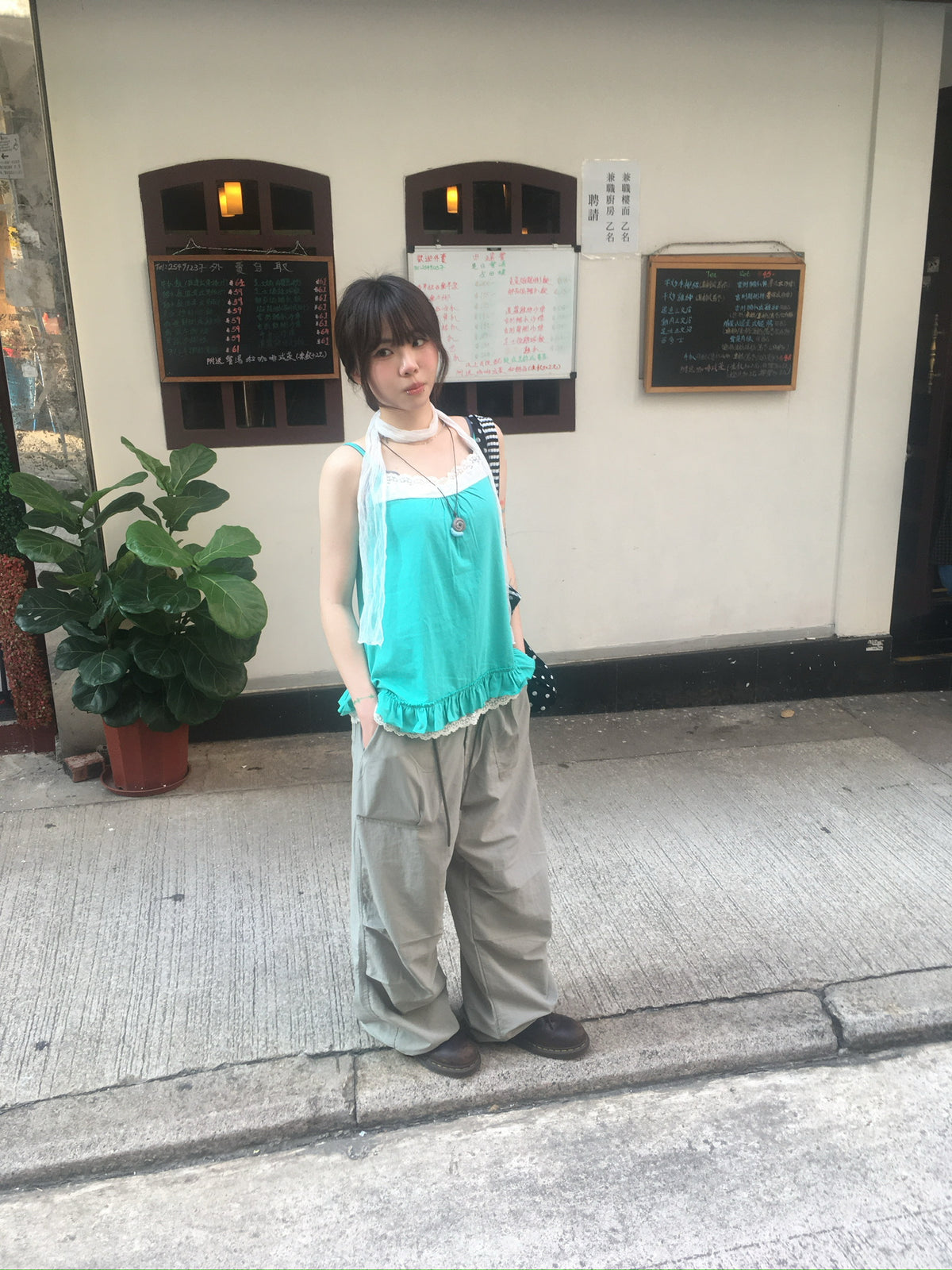 fatigue nylon pants (light khaki)
