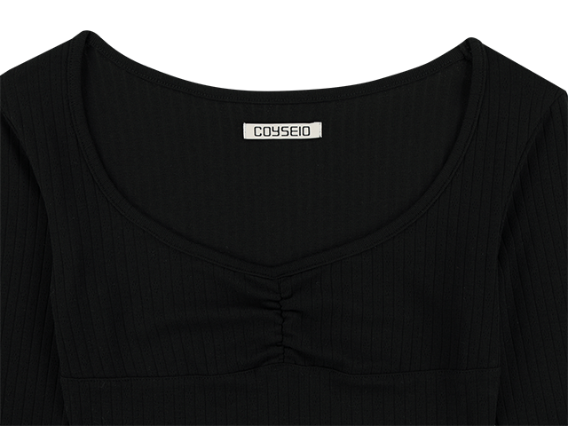 ✪【𝘱𝘳𝘦-𝘰𝘳𝘥𝘦𝘳】coyseio unbalance shirring top (2 color)