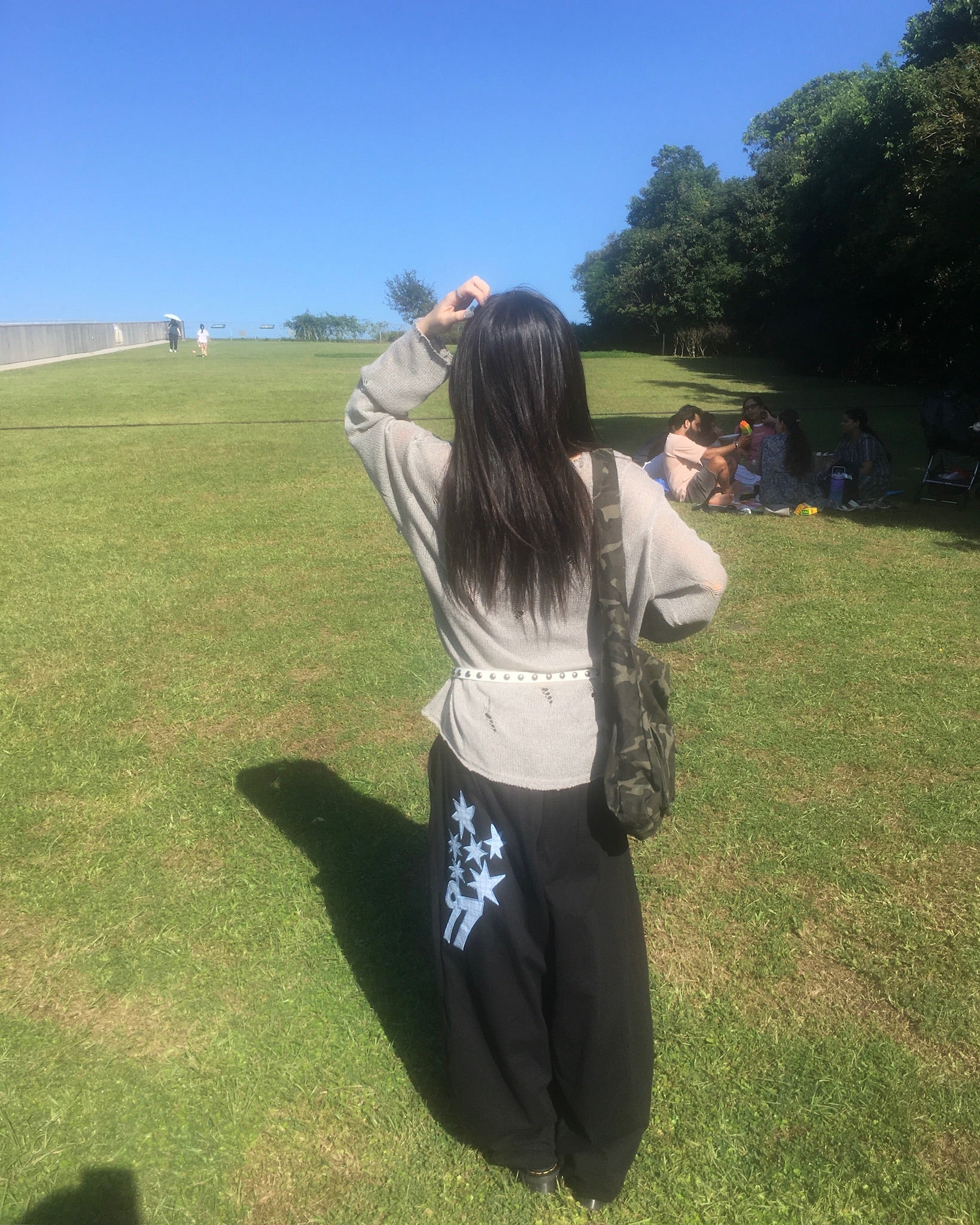 97 patch cotton pants (black)