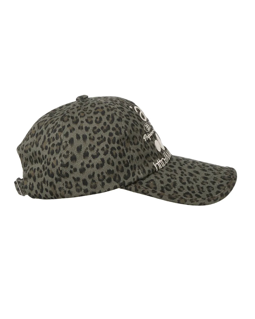 AEAE WEB LOGO LEOPARD CAP (KHAKI)