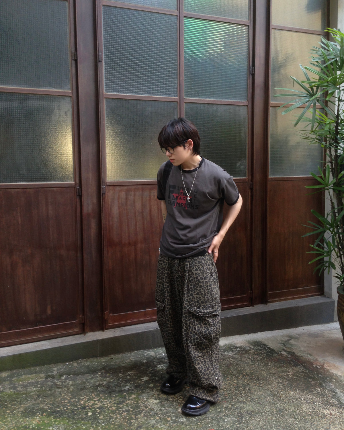 leopard work pants (men wear)