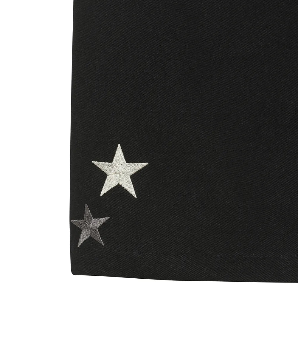 BAUF STAR SYMBOL BERMUDA PANTS (BLACK)