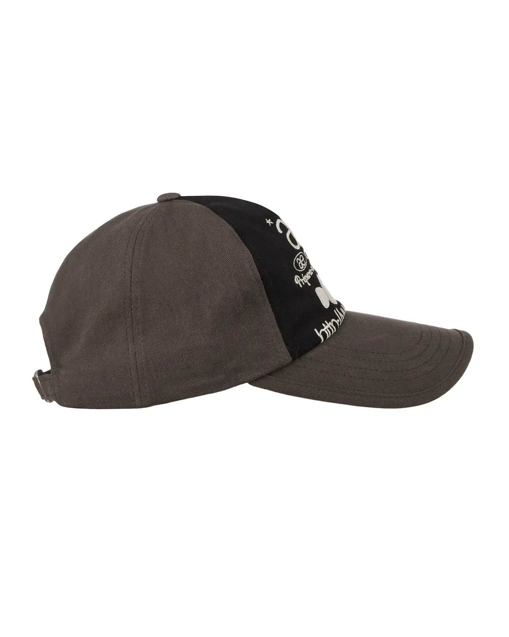 AEAE WEB LOGO 5 PANNEL BALL CAP (DARK BROWN/BLACK)
