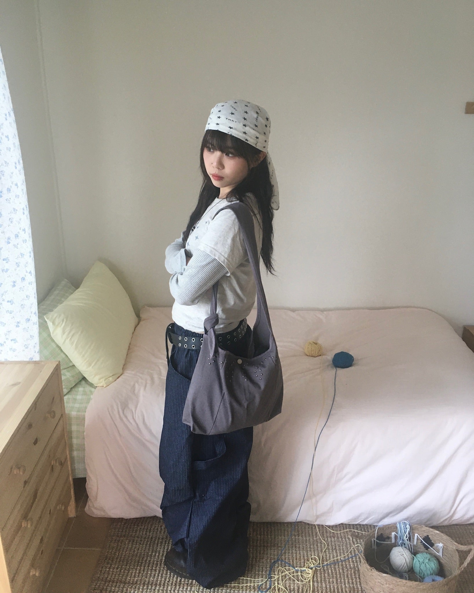 studded shoulder bag