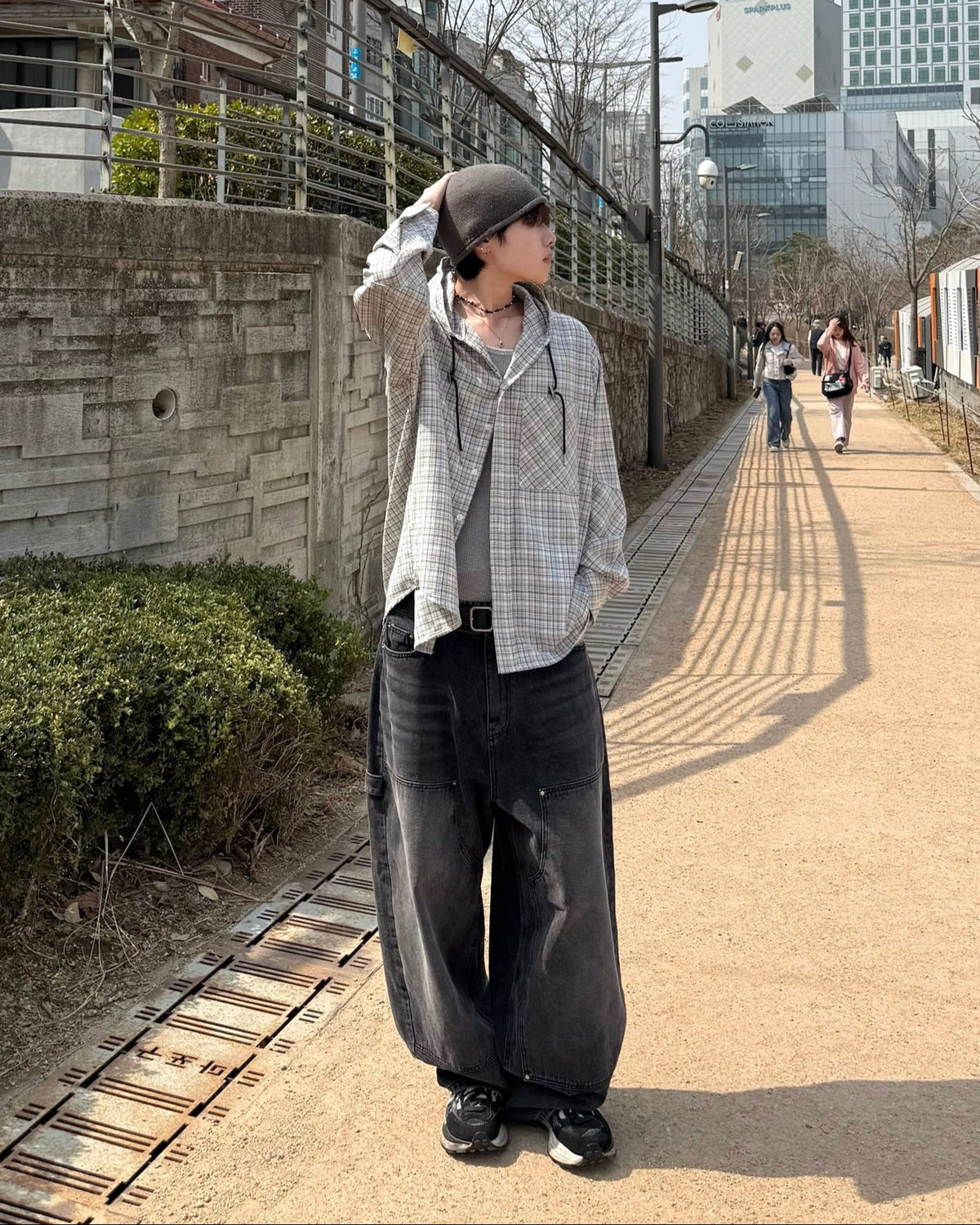vintage layer washed jeans (black)