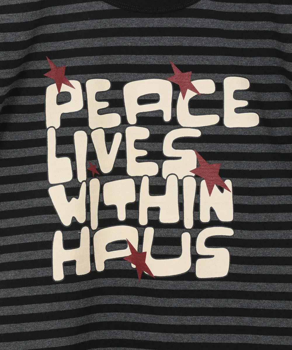 BAUF PEACE RINGER SLIM FIT T-SHIRT (STRIPE BLACK)