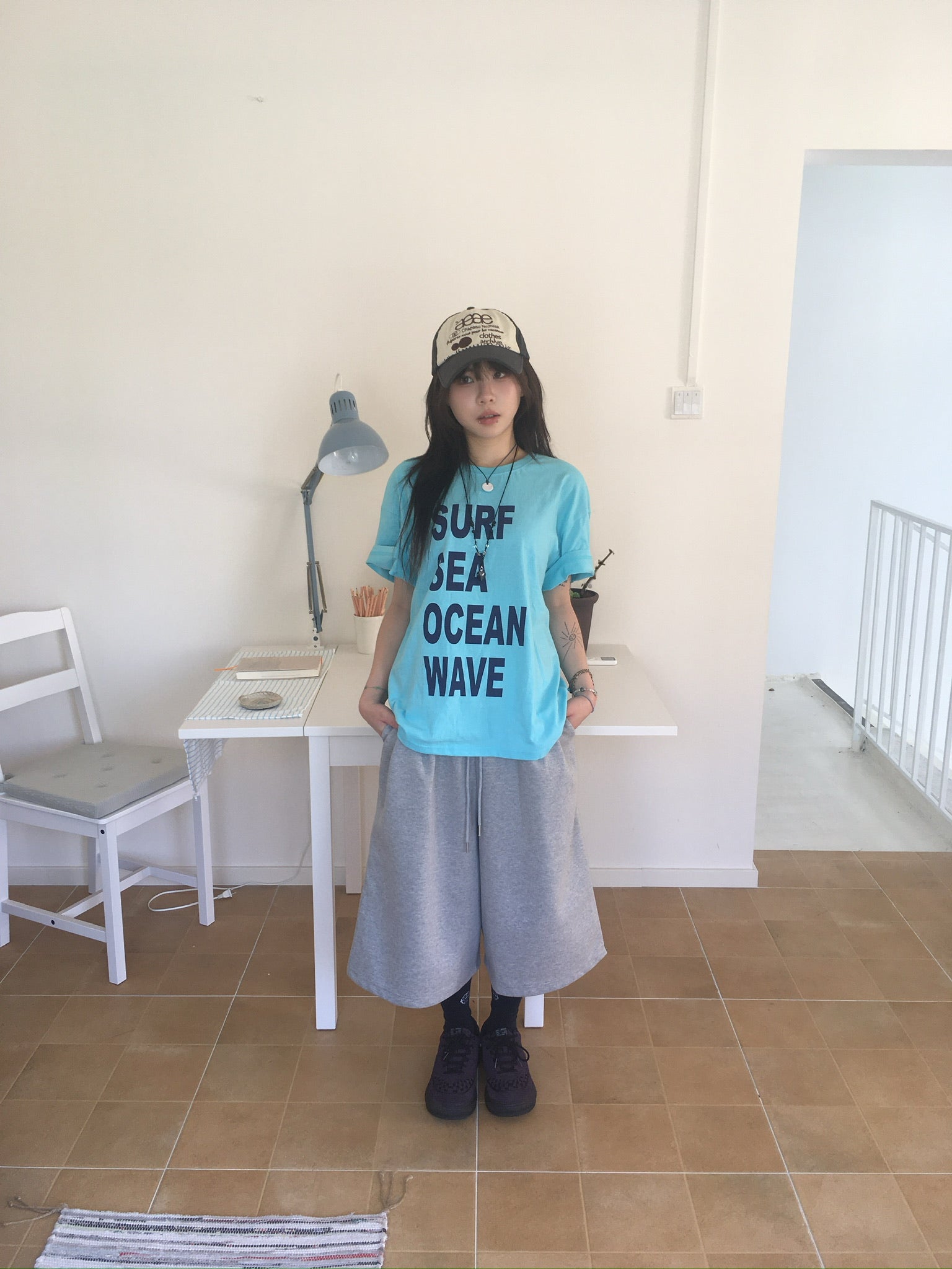 recipe letter tee (ocean)