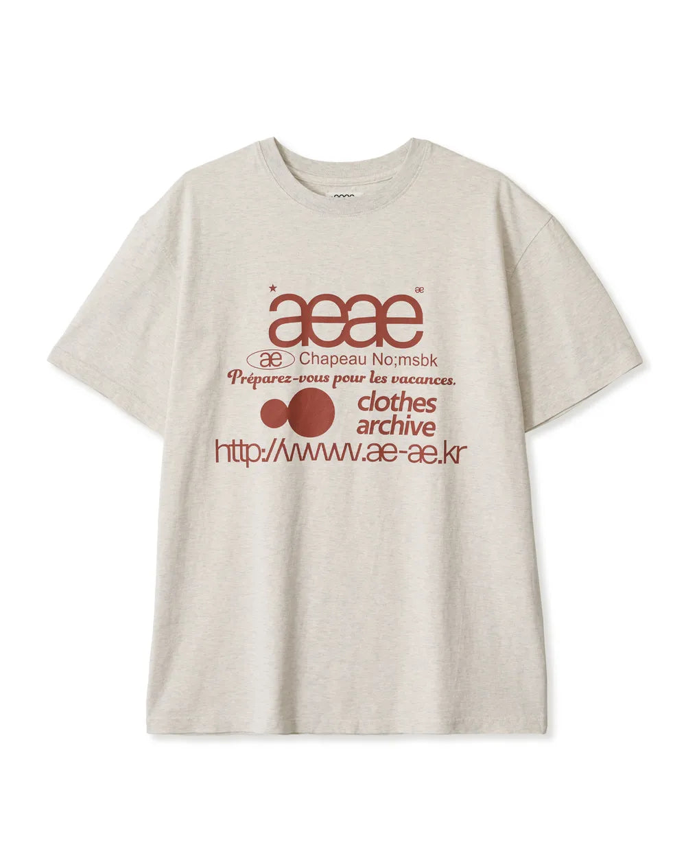 AEAE WEB LOGO T-SHIRTS (OATMEAL)