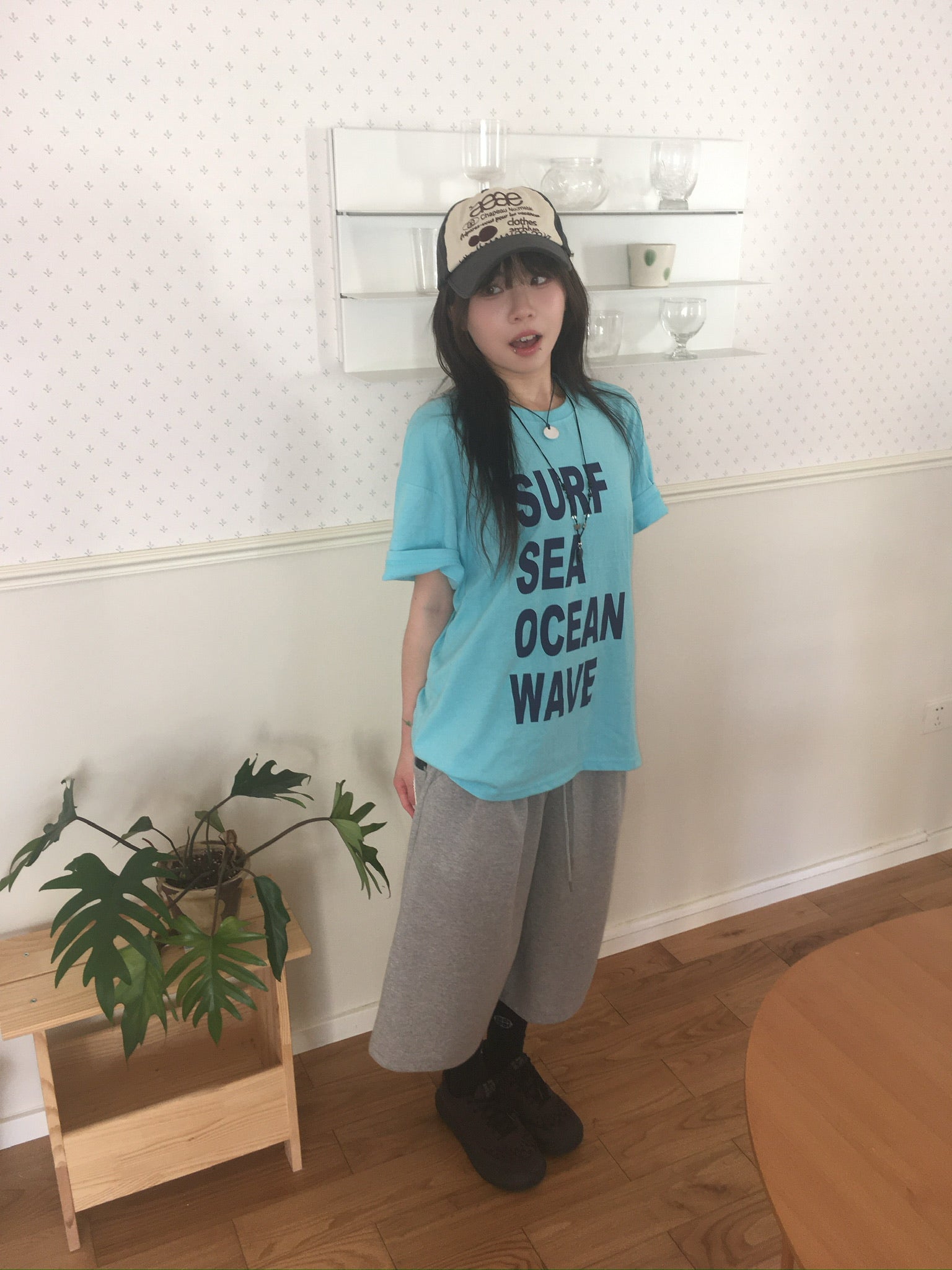 recipe letter tee (ocean)