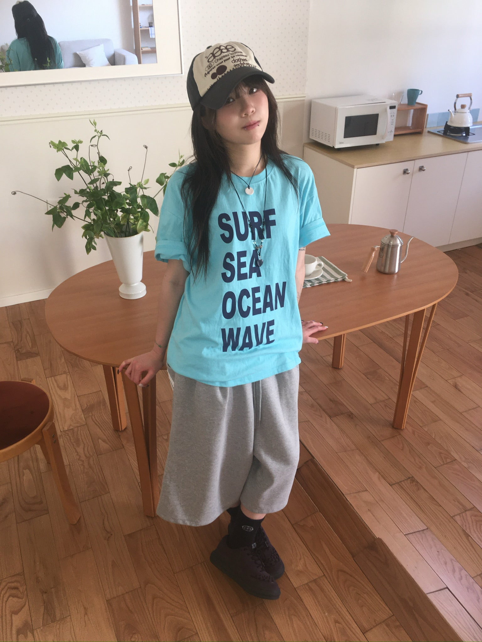 recipe letter tee (ocean)