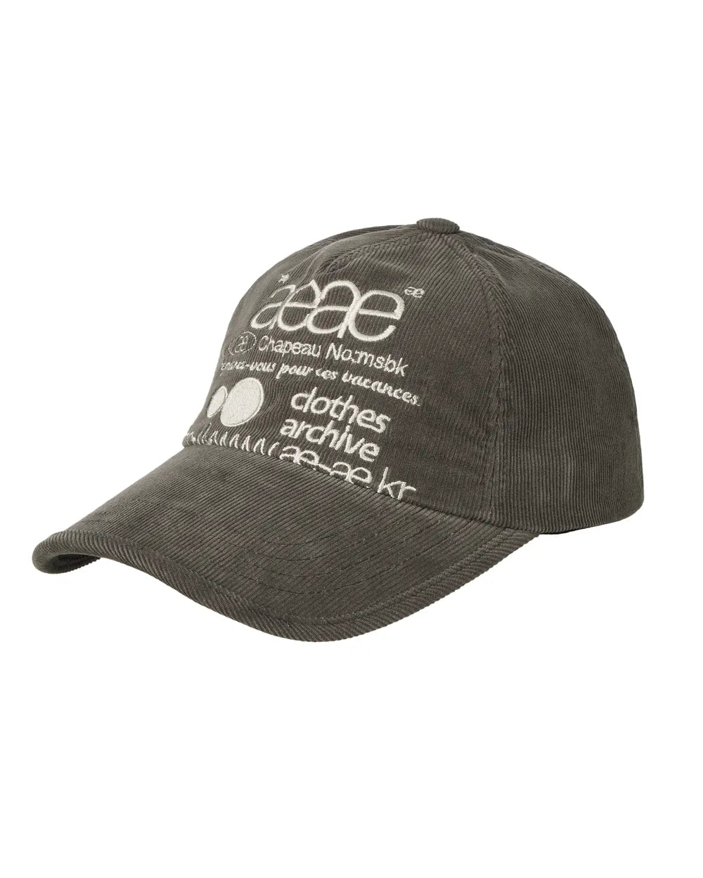 AEAE WEB LOGO CORDUROY CAP (BROWN)