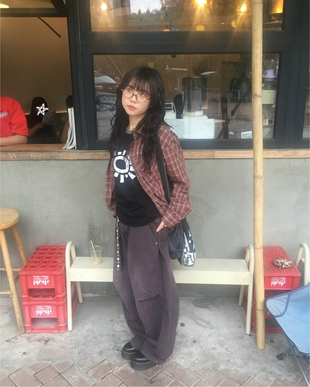 star rivet washed jeans (women)