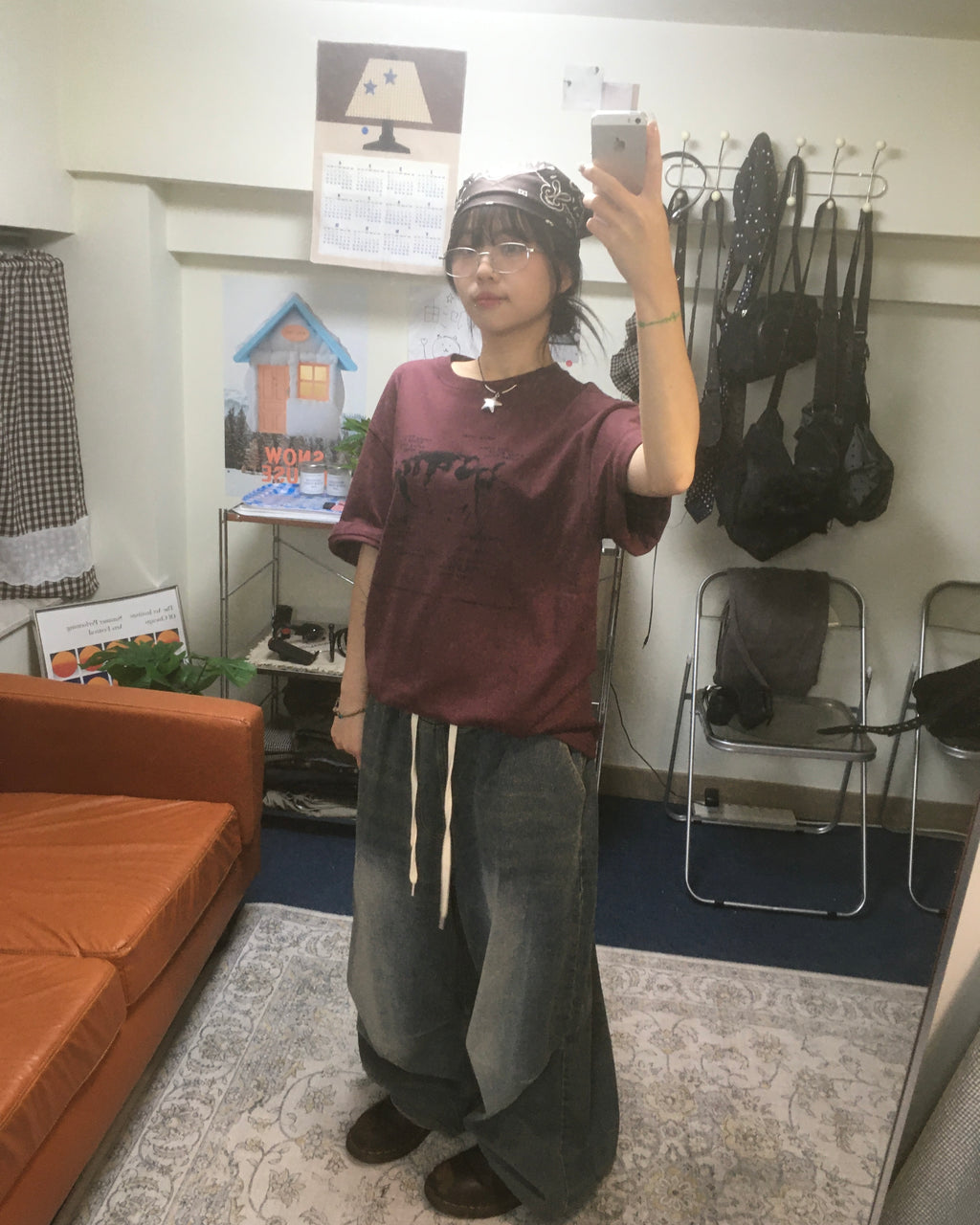 (in stock) bucket tee (burgundy)