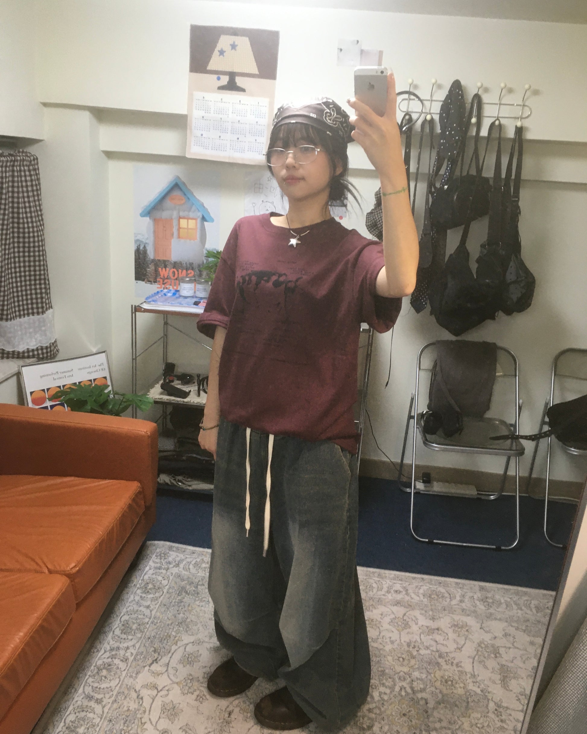 (in stock) bucket tee (burgundy)