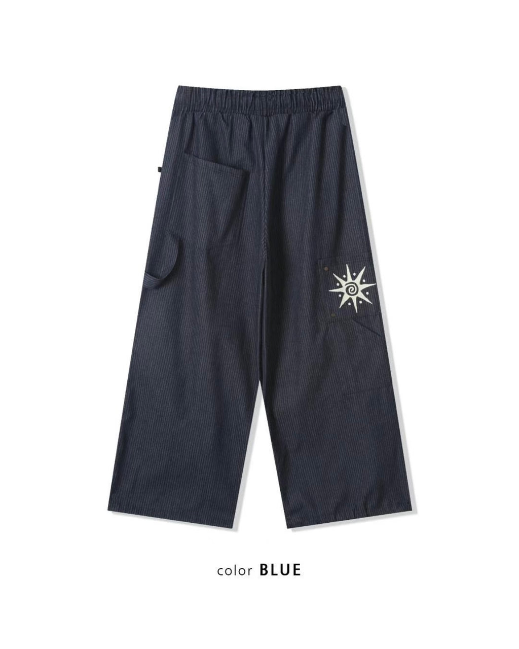 (in stock) rivet star stripe pants (blue)