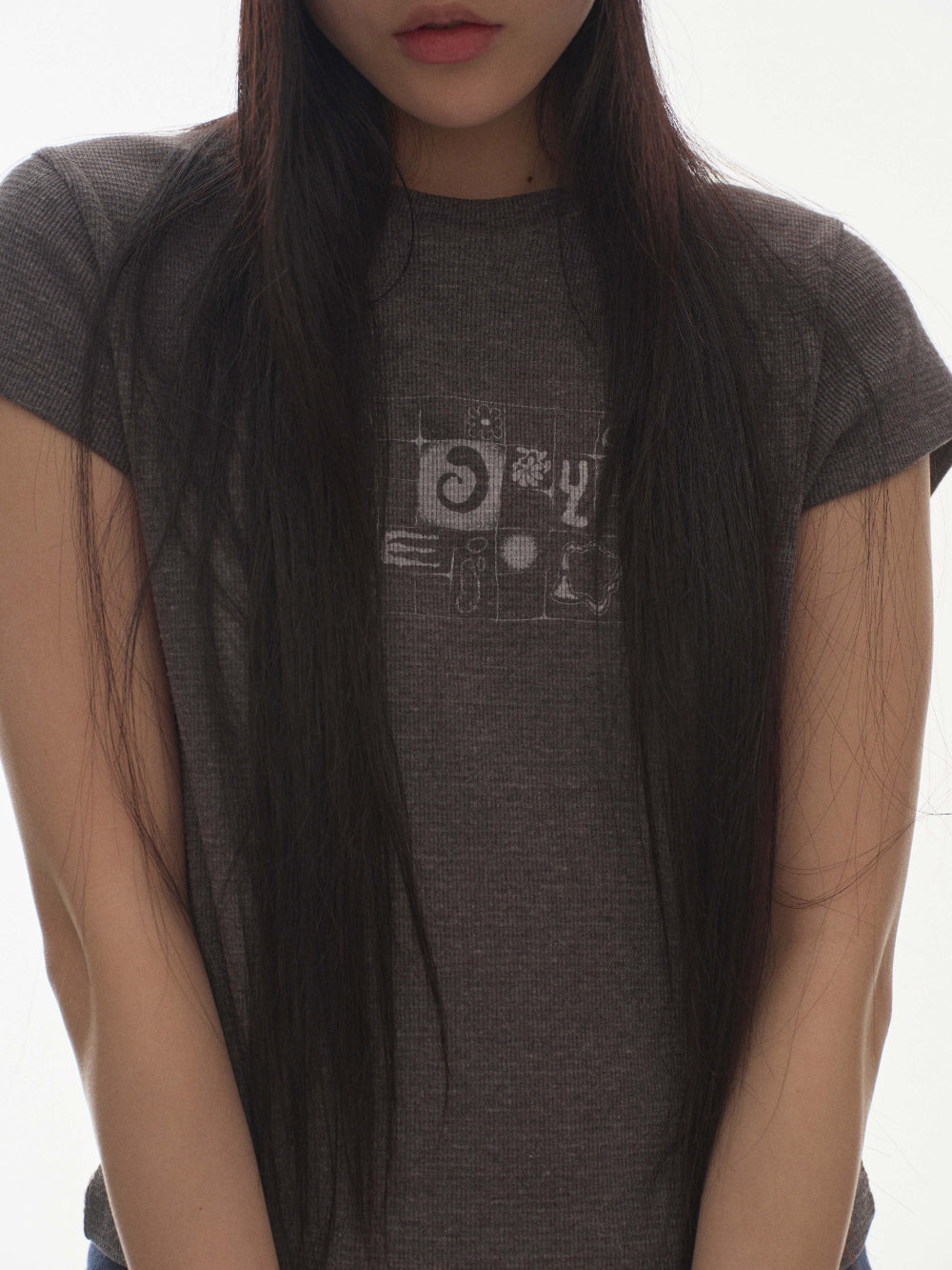 ✪【𝘱𝘳𝘦-𝘰𝘳𝘥𝘦𝘳】coyseio coy waffle t-shirt (2 color)